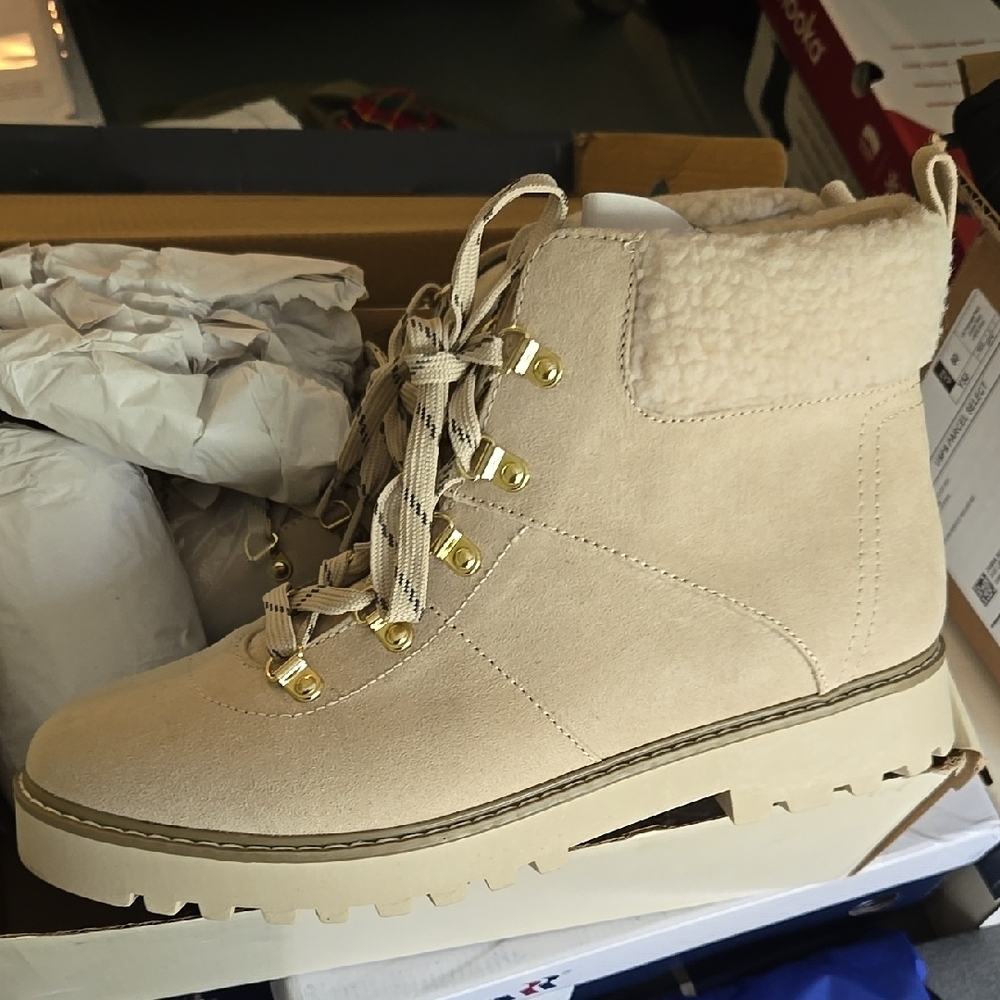 Women's Beige Ankle Boots